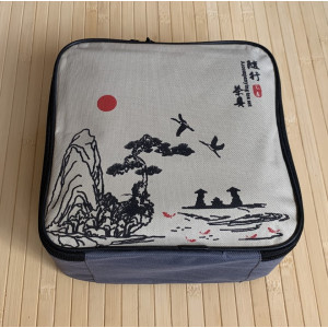 Дорожный набор чайной посуды с чабанью светло-бирюзовый. Photo 3